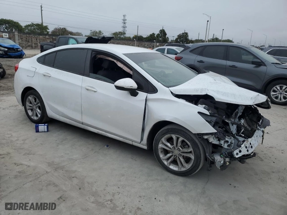 2019 Chevrolet Cruze LS with VIN 1G1BC5SM5K7108503, listed as a Copart auction lot 41955515 with 0 mi miles and Non Repairable. Bid and sale history available at carsss.com. Image 4.