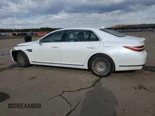 2020 Genesis G90 5.0L Ultimate with VIN KMTF54PHXLU078198, listed as a Copart auction lot 87916815 with 34,510 mi miles and Salvage Title. Bid and sale history available at carsss.com. Image 2.