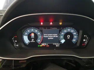 2021 Audi Q3 S line Premium with VIN WA1DECF33M1050472, listed as a Copart auction lot 50397795 with 28,876 mi miles and Salvage Title. Bid and sale history available at carsss.com. Image 9.