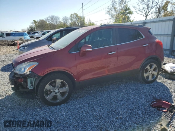 2014 Buick Encore Convenience with VIN KL4CJBSBXEB592971, listed as a Copart auction lot 48118055 with 37,928 mi miles and Salvage Title. Bid and sale history available at carsss.com. Image 1.