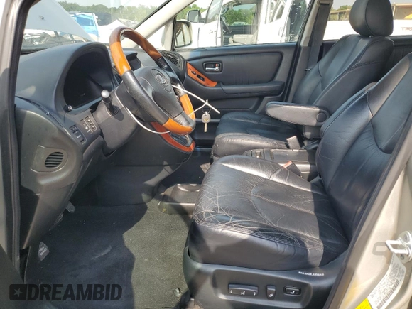 2002 Lexus RX 300 with VIN JTJGF10U220131307, listed as a Copart auction lot 60045555 with 84,945 mi miles and Salvage title. Bid and sale history available at DreamBid. Image 7.