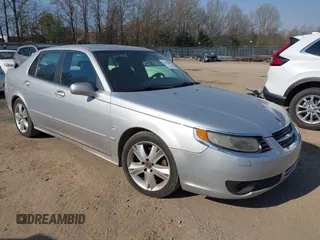2007 Saab 9-5 Aero with VIN YS3EH49G373524055, listed as a IAAI auction lot 41902061 with 163,094 mi miles. Bid and sale history available at carsss.com. Image 1.