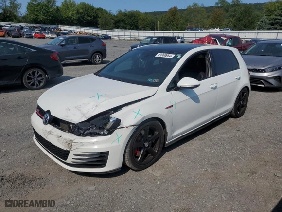 2015 Volkswagen Golf GTI Autobahn w/Performance Pkg with VIN 3VW547AUXFM080639, listed as a Copart auction lot 69960984 with 143,672 mi miles and Salvage Title. Bid and sale history available at carsss.com. Image 1.