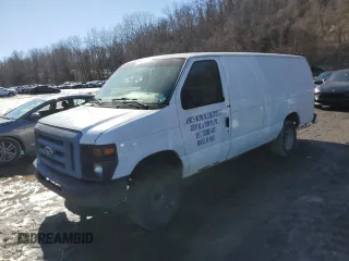 2013 Ford Econoline Cargo Commercial with VIN 1FTNS2EW3DDA17379, listed as a Copart auction lot 47025035 with Not Provided miles and Clean Title. Bid and sale history available at carsss.com. Image 1.