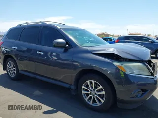 2014 Nissan Pathfinder S z VIN 5N1AR2MN4EC719930, wystawiony jako IAAI lot #42392966 z przebiegiem 173 672 mil mil oraz . Historia ofert i sprzedaży dostępna na DreamBid. Obrazek 1.