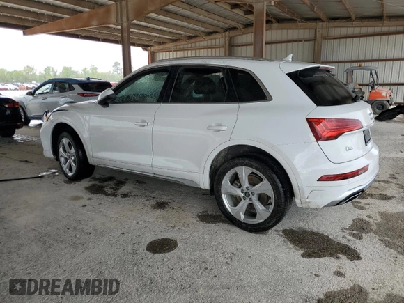2024 Audi Q5 S line Premium Plus with VIN WA1EAAFY4R2023038, listed as a Copart auction lot 50983625 with 25,634 mi miles and Salvage title. Bid and sale history available at DreamBid. Image 2.