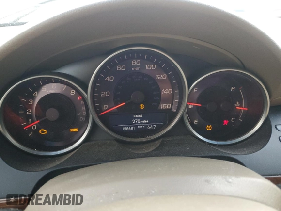 2008 Acura RL Technology with VIN JH4KB16608C000125, listed as a Copart auction lot 89152445 with 158,681 mi miles and Salvage Title. Bid and sale history available at DreamBid. Image 9.