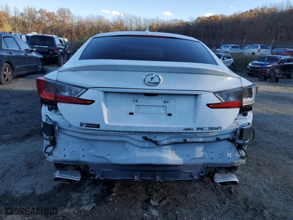 2015 Lexus RC 350 with VIN JTHSE5BC6F5004921, listed as a Copart auction lot 78832384 with 86,289 mi miles and Salvage Title. Bid and sale history available at carsss.com. Image 6.