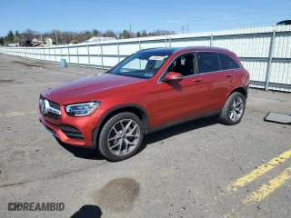 2022 Mercedes-Benz GLC with VIN W1N0G8EB8NV367851, listed as a Copart auction lot 51509425 with 34,758 mi miles and Salvage Title. Bid and sale history available at carsss.com. Image 1.