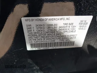 2019 Acura MDX с VIN 5J8YD3H31KL012538, выставлен на аукционе IAAI как лот 42080282 с пробегом 78 574 миль миль и . История ставок и продаж доступна на DreamBid. Изображение 9.