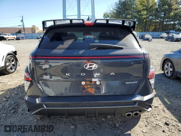 2024 Hyundai Kona N Line with VIN KM8HACA3XRU069998, listed as a Copart auction lot 77043434 with 5,459 mi miles and Salvage Title. Bid and sale history available at DreamBid. Image 6.