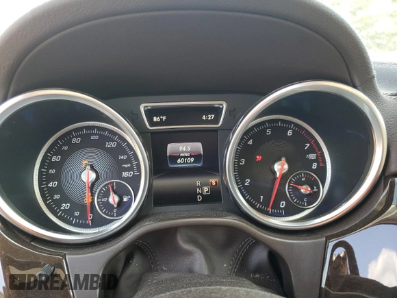 2017 Mercedes-Benz GLS 450 with VIN 4JGDF6EE3HA830769, listed as a Copart auction lot 58771524 with 60,109 mi miles and Salvage Title. Bid and sale history available at DreamBid. Image 9.