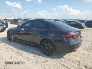 2019 Alfa Romeo Giulia Ti Sport with VIN ZARFAMBN8K7616651, listed as a Copart auction lot 72022264 with 28,763 mi miles and Salvage Title. Bid and sale history available at carsss.com. Image 2.