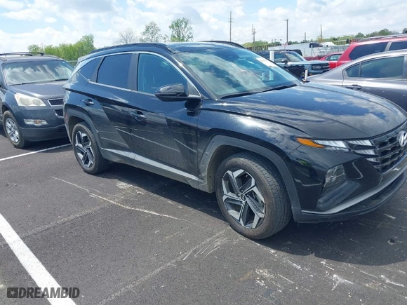 2022 Hyundai Tucson Hybrid SEL Convenience with VIN KM8JFCA17NU051776, listed as a IAAI auction lot 42018560 with 81,206 mi miles. Bid and sale history available at carsss.com. Image 1.