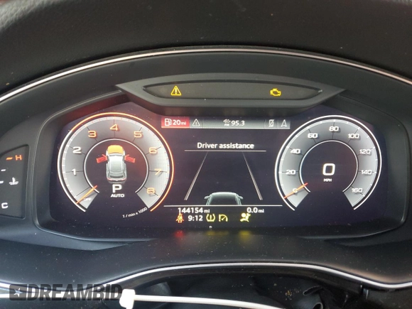 2019 Audi Q8 Premium Plus with VIN WA1BVAF10KD020691, listed as a Copart auction lot 55445995 with 144,154 mi miles and Non repairable. Bid and sale history available at DreamBid. Image 9.