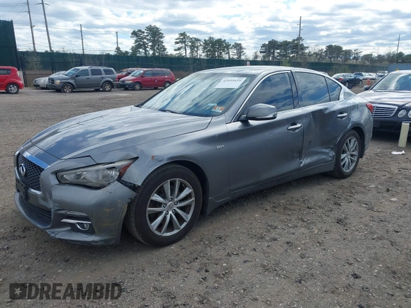 2017 Infiniti Q50 2.0t Premium with VIN JN1CV7AR9HM681464, listed as a IAAI auction lot 42055659 with 100,179 mi miles. Bid and sale history available at carsss.com. Image 6.