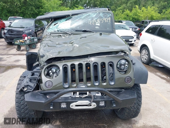 2016 Jeep Wrangler Unlimited Sport with VIN 1C4BJWDG3GL140326, listed as a IAAI auction lot 42385929 with 92,428 mi miles and . Bid and sale history available at DreamBid. Image 6.