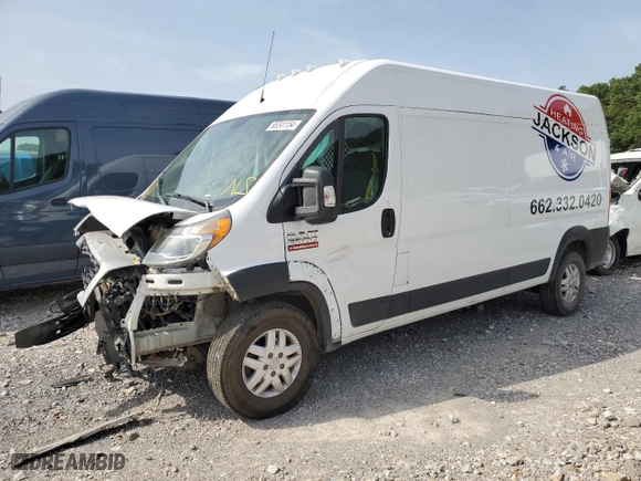 2019 Ram ProMaster Cargo Van with VIN 3C6TRVDG4KE524647, listed as a Copart auction lot 65241154 with 84,873 mi miles and Salvage Title. Bid and sale history available at carsss.com. Image 1.