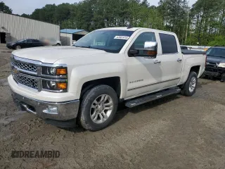 2015 Chevrolet Silverado 1500 LTZ with VIN 3GCUKSEC7FG294558, listed as a Copart auction lot 53981415 with 114,042 mi miles and Salvage Title. Bid and sale history available at DreamBid. Image 1.