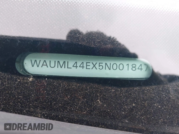 2005 Audi A8 with VIN WAUML44EX5N001847, listed as a IAAI auction lot 42328636 with 129,925 mi miles and . Bid and sale history available at DreamBid. Image 9.