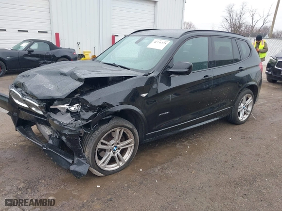 2013 BMW X3 xDrive28i with VIN 5UXWX9C54D0D02299, listed as a IAAI auction lot 41731353 with 105,066 mi miles. Bid and sale history available at carsss.com. Image 18.