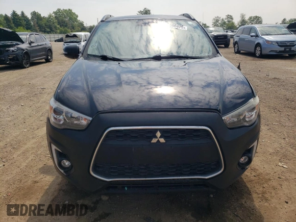 2015 Mitsubishi Outlander GT with VIN 4A4AR4AW3FE025256, listed as a Copart auction lot 59596475 with 110,952 mi miles and Salvage title. Bid and sale history available at DreamBid. Image 5.