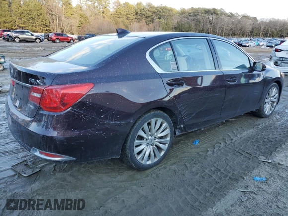 2015 Acura RLX Technology with VIN JH4KC1F5XFC001297, listed as a Copart auction lot 41814825 with 102,801 mi miles and Salvage title. Bid and sale history available at DreamBid. Image 3.