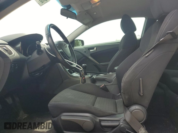 2012 Hyundai Genesis Coupe 2.0T with VIN KMHHT6KD0CU075495, listed as a Copart auction lot 58903025 with 172,884 mi miles and Clean title. Bid and sale history available at DreamBid. Image 7.