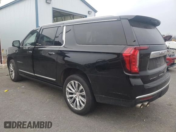 2023 GMC Yukon XL Denali with VIN 1GKS1JKL0PR210658, listed as a Copart auction lot 42574575 with 61,306 mi miles and Clean Title. Bid and sale history available at carsss.com. Image 2.