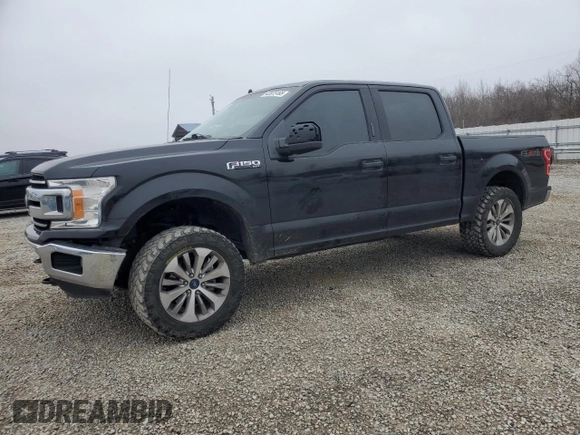 2019 Ford F-150 XL with VIN 1FTEW1E55KFB20343, listed as a Copart auction lot 43975165 with 95,978 mi miles and Salvage Title. Bid and sale history available at carsss.com. Image 1.