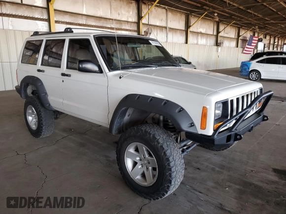 2001 Jeep Cherokee Sport with VIN 1J4FT48S21L614119, listed as a Copart auction lot 47362065 with 184,750 mi miles and Clean Title. Bid and sale history available at carsss.com. Image 4.