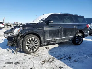 2021 Lincoln Navigator Reserve z VIN 5LMJJ2KT3MEL04879, wystawiony jako Copart lot #45593625 z przebiegiem 96 396 mil mil oraz Czysty tytuł • Clean title. Historia ofert i sprzedaży dostępna na DreamBid. Obrazek 1.