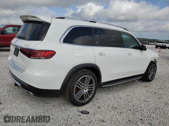 2021 Mercedes-Benz GLS 450 with VIN 4JGFF5KE1MA390679, listed as a Copart auction lot 61058304 with 29,914 mi miles and Salvage Title. Bid and sale history available at DreamBid. Image 3.