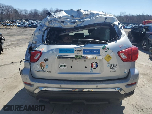 2020 Nissan Pathfinder S with VIN 5N1DR2AMXLC624519, listed as a Copart auction lot 52223695 with 0 mi miles and Salvage Title. Bid and sale history available at carsss.com. Image 6.