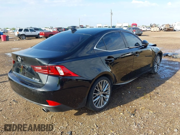 2014 Lexus IS 250 with VIN JTHBF1D24E5025937, listed as a IAAI auction lot 41902832 with 132,290 mi miles and . Bid and sale history available at DreamBid. Image 4.