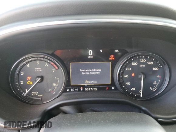 2020 Cadillac CT5 Sport with VIN 1G6DU5RK1L0150875, listed as a Copart auction lot 80959514 with 53,177 mi miles and Non repairable. Bid and sale history available at DreamBid. Image 9.