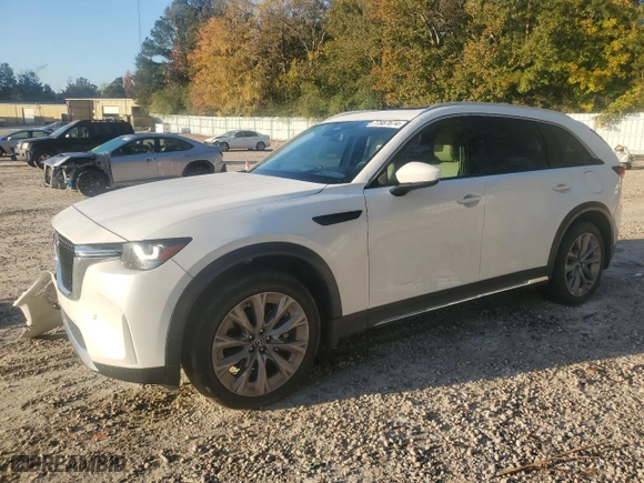 2024 Mazda CX-90 3.3 Turbo Premium with VIN JM3KKDHD6R1168645, listed as a Copart auction lot 77987674 with 4,200 mi miles and Salvage Title. Bid and sale history available at carsss.com. Image 1.