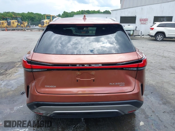 2024 Lexus RX 350h with VIN 2T2BBMCA1RC054680, listed as a IAAI auction lot 42157910 with 5,392 mi miles and . Bid and sale history available at DreamBid. Image 17.