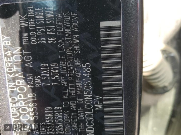 2022 Kia EV6 Wind z VIN KNDC3DLC0N5031485, wystawiony jako Copart lot #54117835 z przebiegiem Nie podano mil oraz Szkoda całkowita • Salvage title. Historia ofert i sprzedaży dostępna na DreamBid. Obrazek 12.