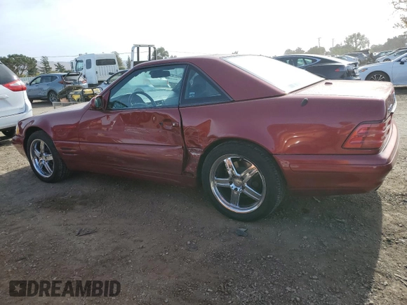 2000 Mercedes-Benz SL-Class with VIN WDBFA68F6YF191384, listed as a Copart auction lot 79318264 with 46,673 mi miles and Salvage Title. Bid and sale history available at carsss.com. Image 2.