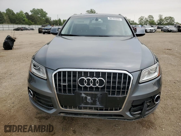 2016 Audi Q5 Premium Plus with VIN WA1L2AFP5GA053339, listed as a Copart auction lot 58703355 with 69,429 mi miles and Salvage title. Bid and sale history available at DreamBid. Image 5.