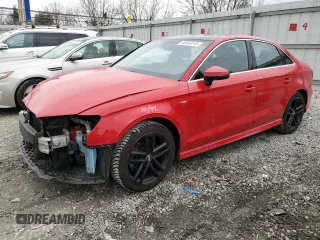 2017 Audi A3 Sedan Premium Plus with VIN WAUJ8GFF9H1008487, listed as a Copart auction lot 46849115 with 118,581 mi miles and Salvage Title. Bid and sale history available at carsss.com. Image 1.