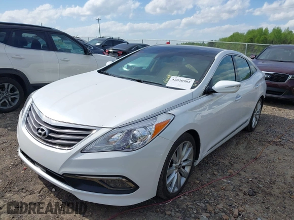 2017 Hyundai Azera Limited with VIN KMHFH4JG8HA591542, listed as a IAAI auction lot 42020982 with 75,174 mi miles and . Bid and sale history available at carsss.com. Image 2.