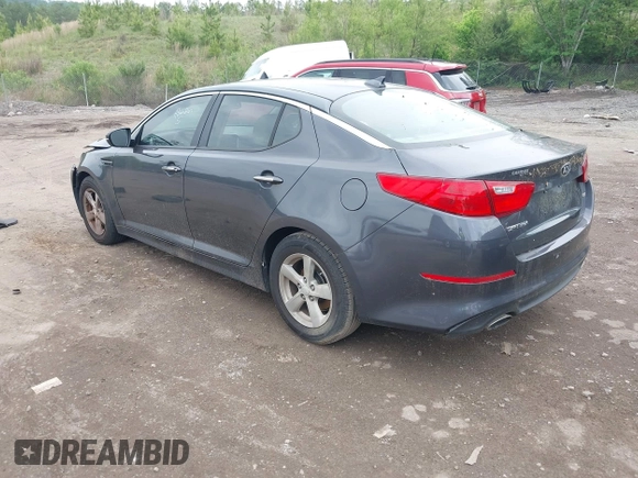 2015 Kia Optima LX with VIN KNAGM4A75F5626707, listed as a IAAI auction lot 42148396 with 84,189 mi miles and . Bid and sale history available at DreamBid. Image 3.