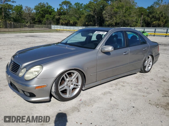 2003 Mercedes-Benz E-Class 5.5L AMG with VIN WDBUF76J83A256506, listed as a Copart auction lot 48587735 with 191,902 mi miles and Clean Title. Bid and sale history available at carsss.com. Image 1.