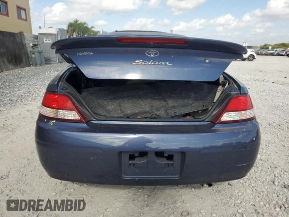 2000 Toyota Solara SE with VIN 2T1CF22P8YC357140, listed as a Copart auction lot 54100775 with 186,137 mi miles and Salvage Title. Bid and sale history available at DreamBid. Image 6.