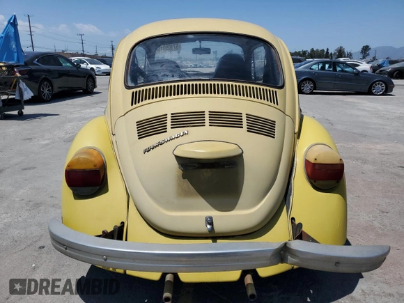 1973 Volkswagen Beetle with VIN 1332230723, listed as a Copart auction lot 57109315 with 12,672 mi miles and Clean Title. Bid and sale history available at DreamBid. Image 6.