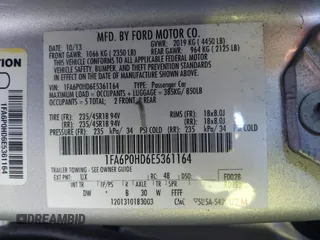 2014 Ford Fusion SE with VIN 1FA6P0HD6E5361164, listed as a IAAI auction lot 41647517 with 133,521 mi miles. Bid and sale history available at carsss.com. Image 9.