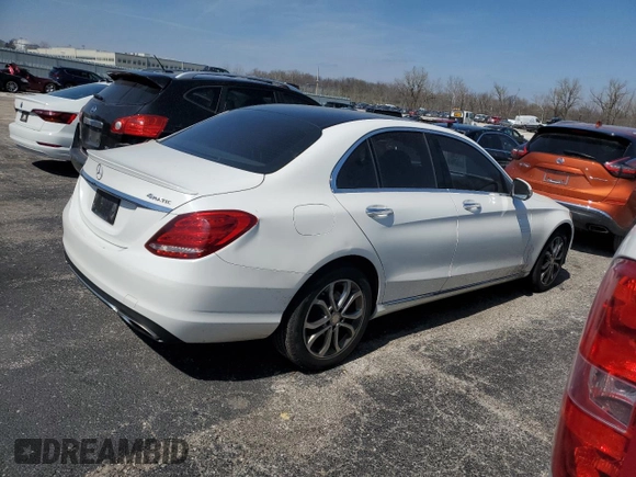 2016 Mercedes-Benz C 300 Luxury with VIN 55SWF4KB9GU117553, listed as a Copart auction lot 46359994 with 133,094 mi miles and Salvage title. Bid and sale history available at DreamBid. Image 3.
