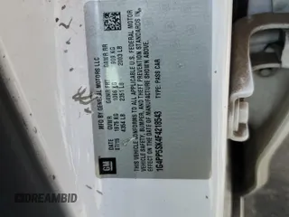 2015 Buick Verano с VIN 1G4PP5SK4F4218543, выставлен на аукционе Copart как лот 53806615 с пробегом 60 906 миль миль и Списание • Salvage title. История ставок и продаж доступна на DreamBid. Изображение 14.